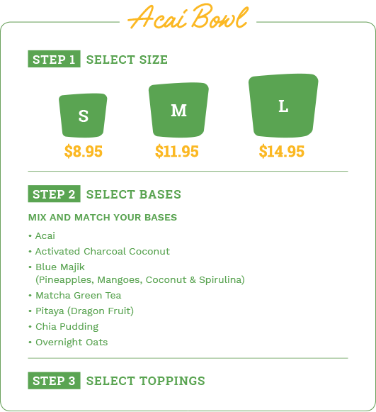 acai bowl menu graphic